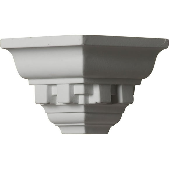 Ekena Millwork MOC02X02DE-CASE-4 Outside Corner for Moulding MLD02X02X03DE (4-Pack), 2 3/4"P x 2 3/4"H, Primed, 4 Pack