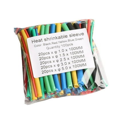 100pcs ​Heat Shrinks Tube Wire Wrap Cable Sleeve Assortment Ratio 2:1 Electric Insulation Tube Fast Heat Shrinkage