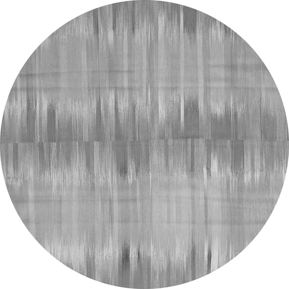 Ahgly Company Indoor Round Abstract Gray Contemporary Area Rugs, 3' Round