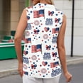 thumbnail image 5 of 250 Years American Flag 250th Anniversary USA T-Shirt Womens Sleeveless Shirts Printed Golf Polo Shirts, 5 of 5
