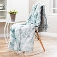 thumbnail image 2 of Chanasya Fuzzy Faux Fur Throw Blanket - Light Weight Blanket for Bed Couch and Living Room Suitable for Fall Winter and Spring (50x65 Inches) Tan Blue, 2 of 8