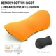 thumbnail image 3 of Cojín de soporte lumbar ergonómico, espuma con memoria, respaldo de silla de oficina, naranja y gris, 3 of 4