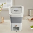 thumbnail image 4 of 11L Collapsible Rice Dispenser Large Grain Container Foldable Rice Container w/Transparent Lid, 4 of 15