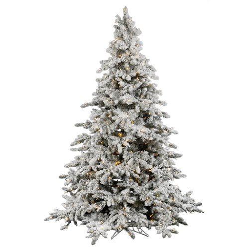 Vickerman 10' Flocked Utica Fir Artificial Christmas Tree with 1250 ...