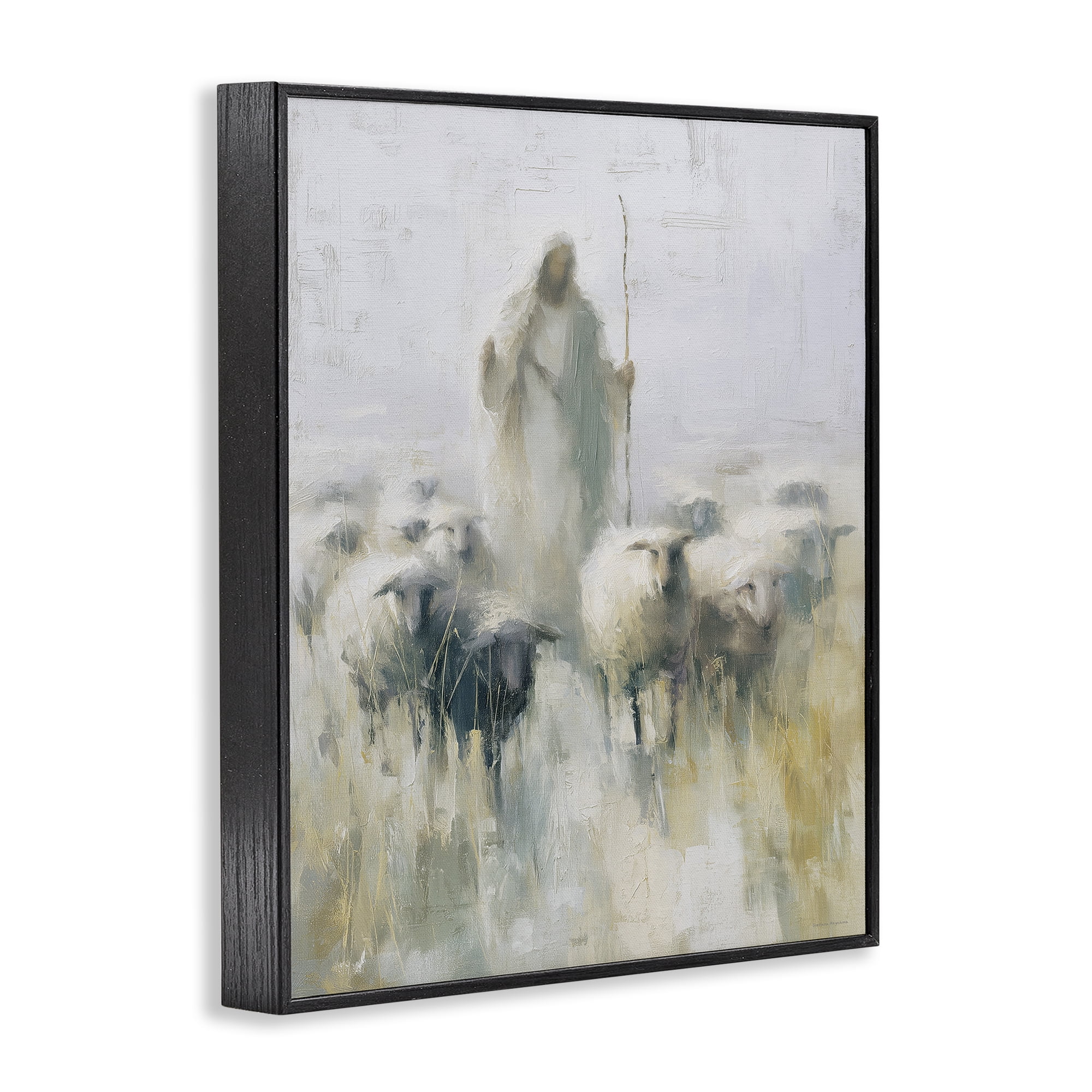Stupell Industries The Gentle Guide Shepherd Black Framed Giclee Art, design by Svetlana Aleynikova