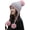 Pink, variant on PIKADINGNIS Warm Trendy Knit Bearies Women Winter Soft Thick Pom Pom Hat Slouchy Cap