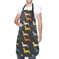 thumbnail image 3 of Goofa Plaid Dachshund Printed Waterproof Apron 33" Chef Aprons for Men Heavy Duty Chemical Work Apron Adjustable Bib Apron, 3 of 9