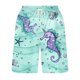 thumbnail image 4 of Puntoco Pantalones Cortos Con Estampado Hawaiano Para Hombre, Pantalones Cortos Con Bolsillo Y Cordón, Color M, 4 of 5