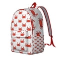 thumbnail image 4 of Sea Life Crab Pattern Travel Backpack Lightweight Canvas Bookbag with Tropical Nautical Crab and Ocean Design Large Capacity Comfortable Carrying Anti-theft Features for Students Travelers and Outdoor, 4 of 5