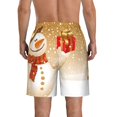 thumbnail image 3 of Yiaed Christmas Snowman Gift Print Men's Swim Trunks with Lining Quick Dry Sports Shorts Beach Shorts Boardshorts-XX-Large, 3 of 5