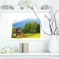 thumbnail image 1 of Small Wooden Home in Mountains - Landscape Canvas Art Print, 1 of 3