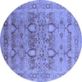 thumbnail image 1 of Ahgly Company Indoor Round Oriental Blue Industrial Area Rugs, 8' Round, 1 of 4