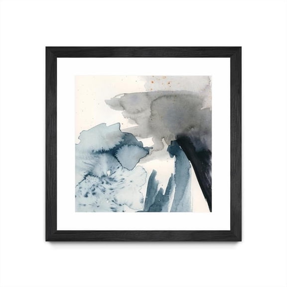 Giant Art 36x36 Winter Current III Matted and Framed in White