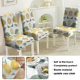 thumbnail image 5 of Lemon Dining Chair Covers Set of 4 Stretch Kitchen Chair Slipcovers Bright Yellow Fruit Print Washable Polyester Removable Seat Protector for Fresh Home Decor, 5 of 7