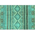 thumbnail image 1 of Ahgly Company Indoor Rectangle Southwestern Turquoise Blue Country Area Rugs, 5' x 7', 1 of 4