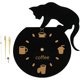 thumbnail image 2 of Reloj de pared de gato café DIY, linda apariencia de gato negro café,, 2 of 5