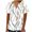 Green#, variant on cocolona Womens Summer Front Pleated Tops Button V Neck Short Sleeve T-shirts Casual Loose Blouse Trendy Vintage Print Tees