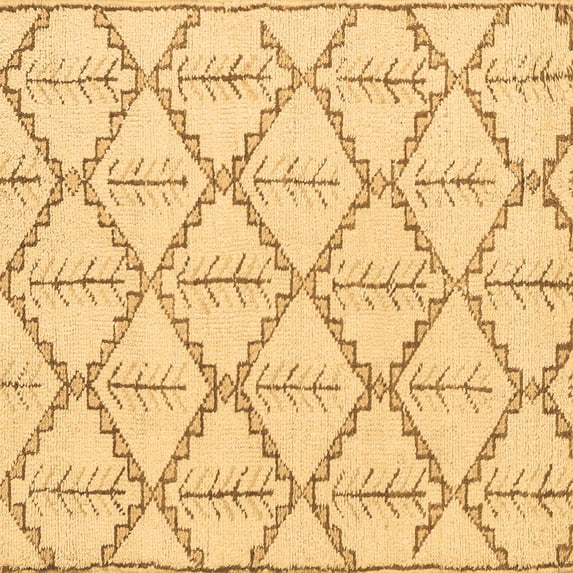 Ahgly Company Indoor Square Solid Brown Modern Area Rugs, 4' Square