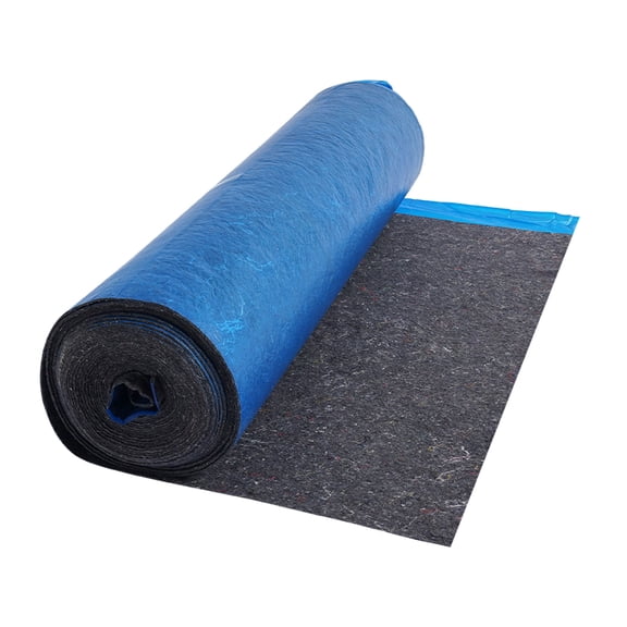 KFFKFF Floor Underlayment 100 sq. ft/Roll, 3 mm Thick Padding with Integrated Vapor Barrier, Durable Fiber PE Film, Noise Dampening & Sound Insulation, Suitable for Vinyl and Wood Flooring