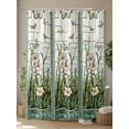 thumbnail image 4 of Shower Curtains Butterfly Bath Curtain Teal Green Leaves Flower Waterproof Bathroom Shower Curtain Set with Hooks Decoration 36 x 72 Inches, 4 of 7