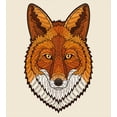 thumbnail image 3 of Fox Duvet Cover Set, Wild Fox Portrait in Mosaic Inspired Style Furry Animal Smart Eyes Mascot, Decorative 2 Piece Bedding Set with 1 Pillow Shams, Twin Size, Orange White Black, by Ambesonne, 3 of 3