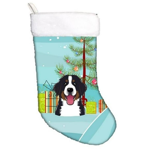 Christmas Tree & Bernese Mountain Dog Christmas Stocking