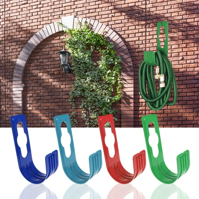 Yhsdtq,Heavy-Duty Wall Mounted Garden Hose Rack with 110 lb Capacity - ABS Plastic Rust-Proof Hose Hanger Hook for Outdoor Water Pipe Storage - Easy Installation with Nails or Faucet Mount