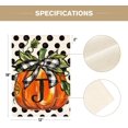 thumbnail image 5 of Fall Monogram Letter J Garden Flag Polka Dot Pumpkin 12x18 Inch Double Sided Outside, Small Burlap Family Last Name Initial Yard Decoration, 5 of 6