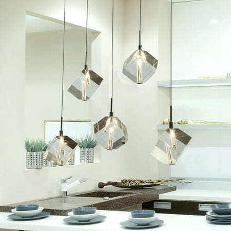 Crystal Ceiling Lamp Meigar New Modern Cubic Crystal Pendant Light Chandelier Lamp Bar Home Ceiling Fixtues ()