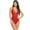 Red, variant on Lingerie For Women Lace Bodysuit Snap Crotch One Piece Underwear(Black,S)