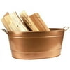 Minuteman Oval Copper Wrought Iron Handles Beverage Tub
