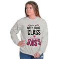 thumbnail image 4 of Class and Sass Funny Southern Belle Women Crewneck Sweatshirt Brisco Brands X, 4 of 6