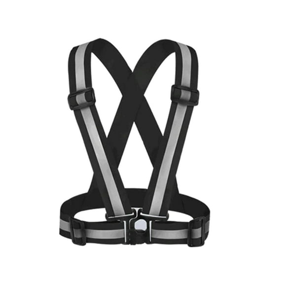 TELOLY Safety Vest for Men,Reflective Security Vest for Outdoor,Adjustable Reflective Vest,Black