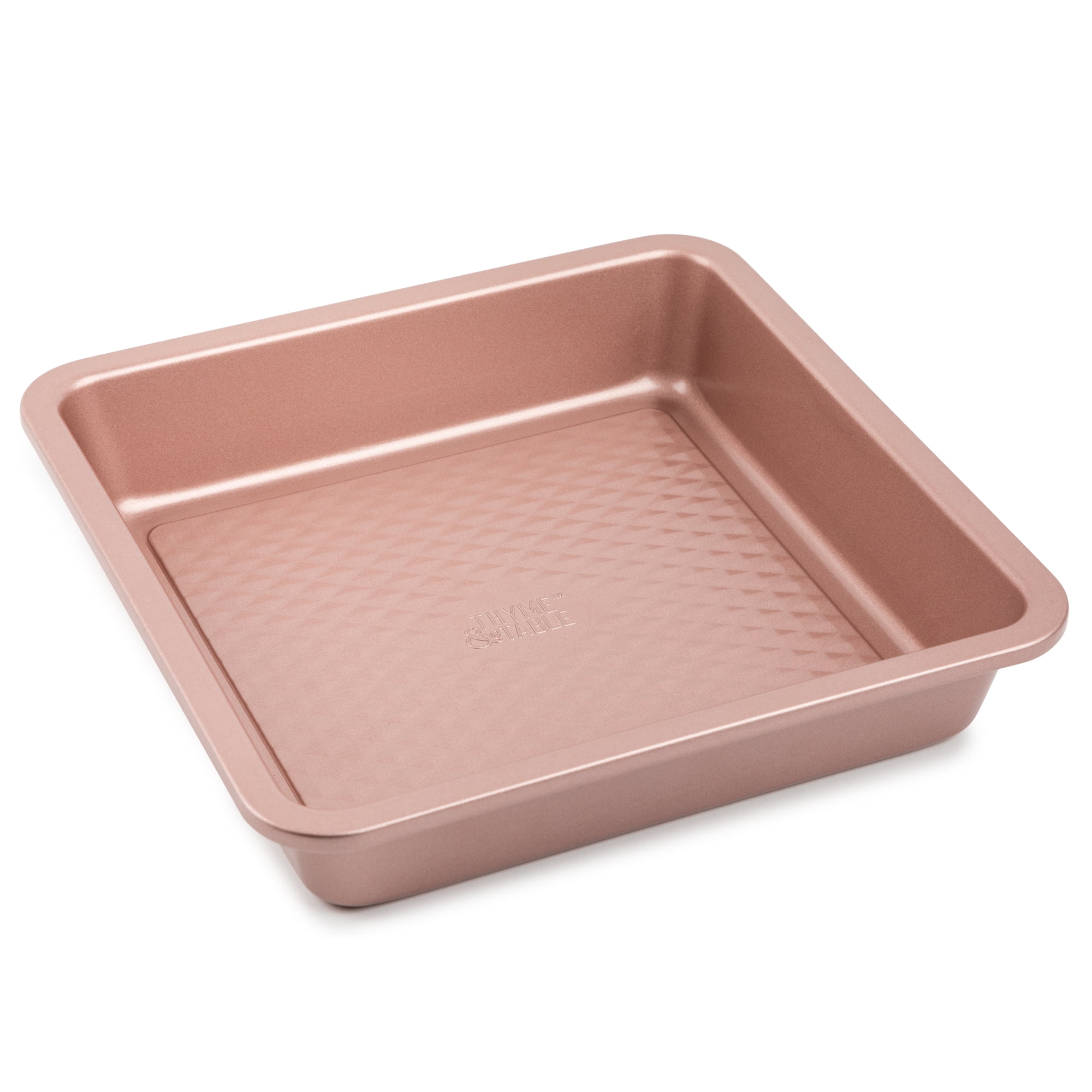Thyme & Table Non-Stick Square Cake Pan, 9 Inch, Rose Gold