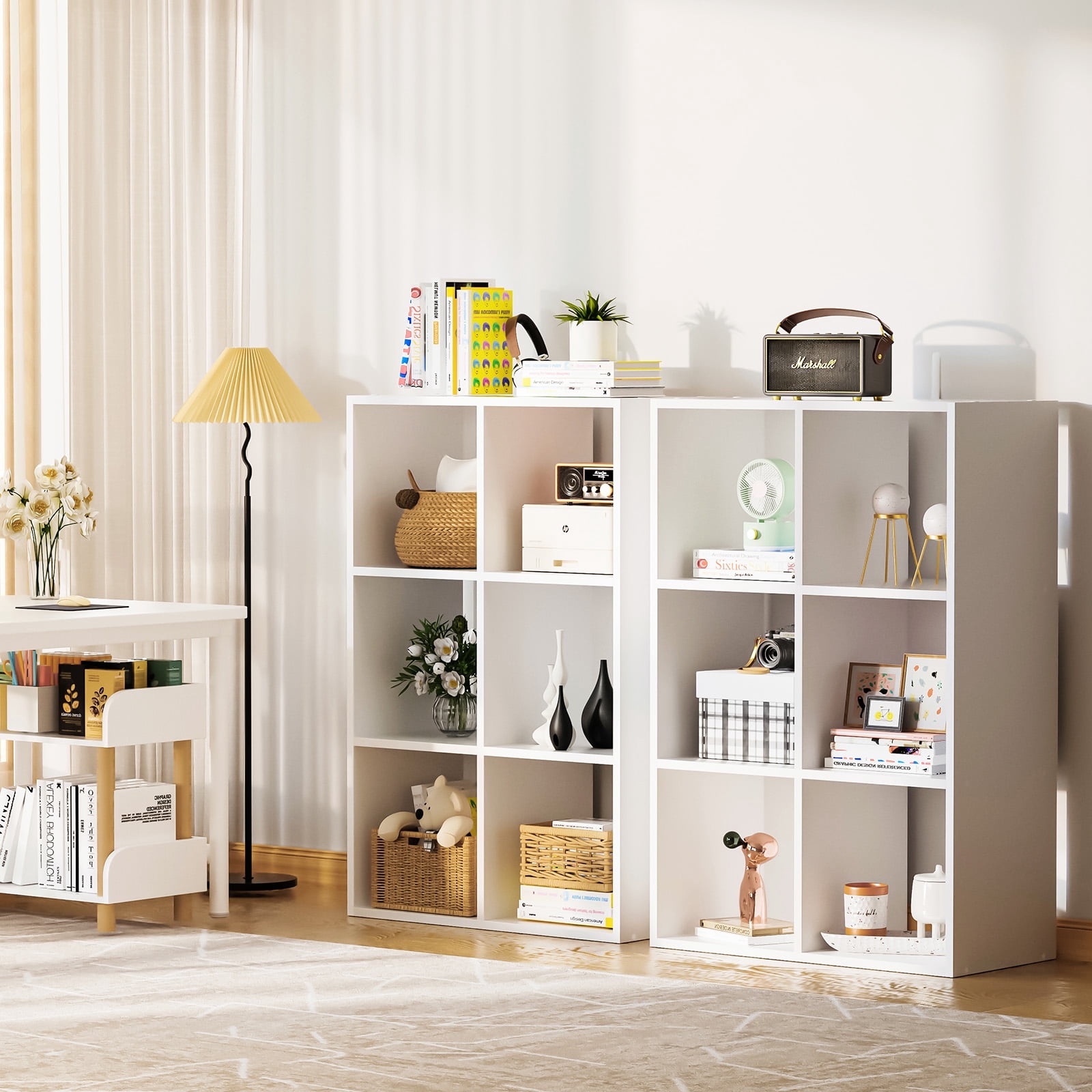 LUCKLIFE 6  Cube Storage Organizer with Open Back and Removable Back Panels, White