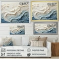 thumbnail image 4 of Designart "Papercut-Style Waves In White And Blue" Coastal Waves Wall Decor, 4 of 7