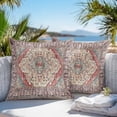 thumbnail image 3 of Throw Pillow Covers 26x26 Inch Set of 2, Vintage Boho Waterproof Outdoor Pillow Covers, Modern Geometric Aesthetics Abstract Art Decorative Cushion Pillowcases for Couch, Sofa, Bed, Garden, Patio, 3 of 9