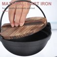 thumbnail image 2 of KONTONTY 1Pack Small Japanese Cooking Pot Individual Hot Pot Wood Black Round Individuals, 2 of 7