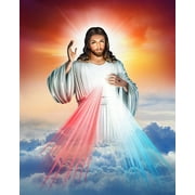 Catholic print picture - DIVINE MERCY SH2 - 8" x 10" ready to be framed