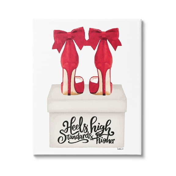 Stupell Industries High Standards Red Heels Beauty & Fashion Painting Gallery Wrapped Canvas Art Print Wall Art, 16 x 20