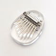 thumbnail image 1 of Portable Mini 8-Key Sapele Plate Kalimba Thumb Piano Finger Practice Instrument for Beginners Christmas Gifts, Crystal Oval, 1 of 8