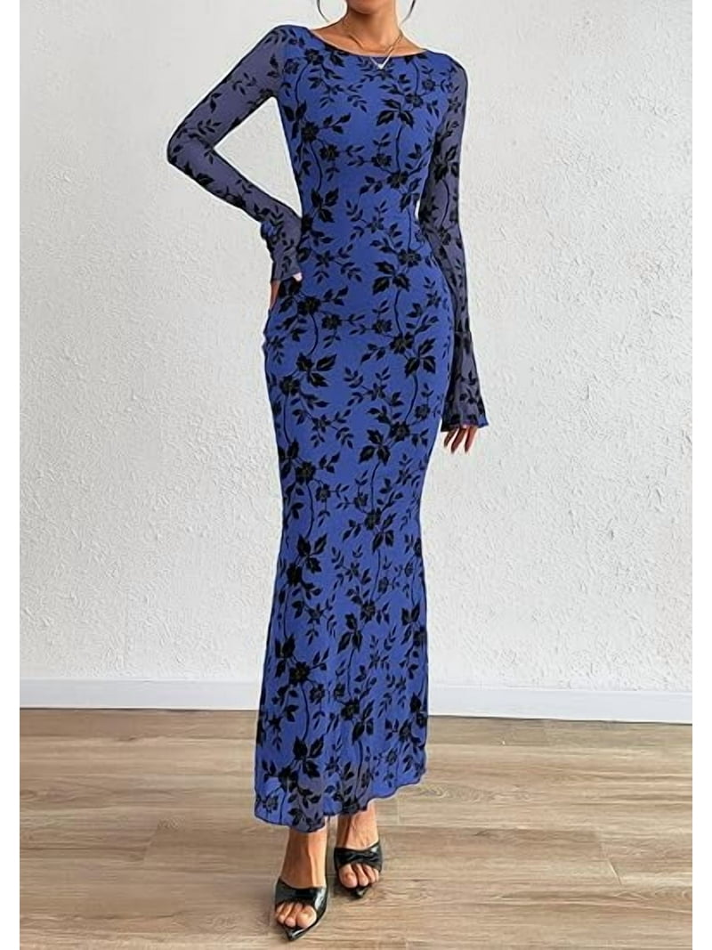 formal fall maxi dress Long Ruffled Maxi Party Dress with Strappy Back White / Medium main image 0