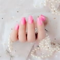 thumbnail image 4 of Qarigey 24 piezas de uñas postizas de forma ovalada para manicura artificial, uñas postizas, color rosa Type2 NO2, 4 of 6