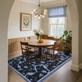 thumbnail image 2 of FairOnly 10'x13'Blue Machine Washable Floral Area Rug for Bedroom Low Pile Non Slip Soft Rug for Modern Living Room, 2 of 7