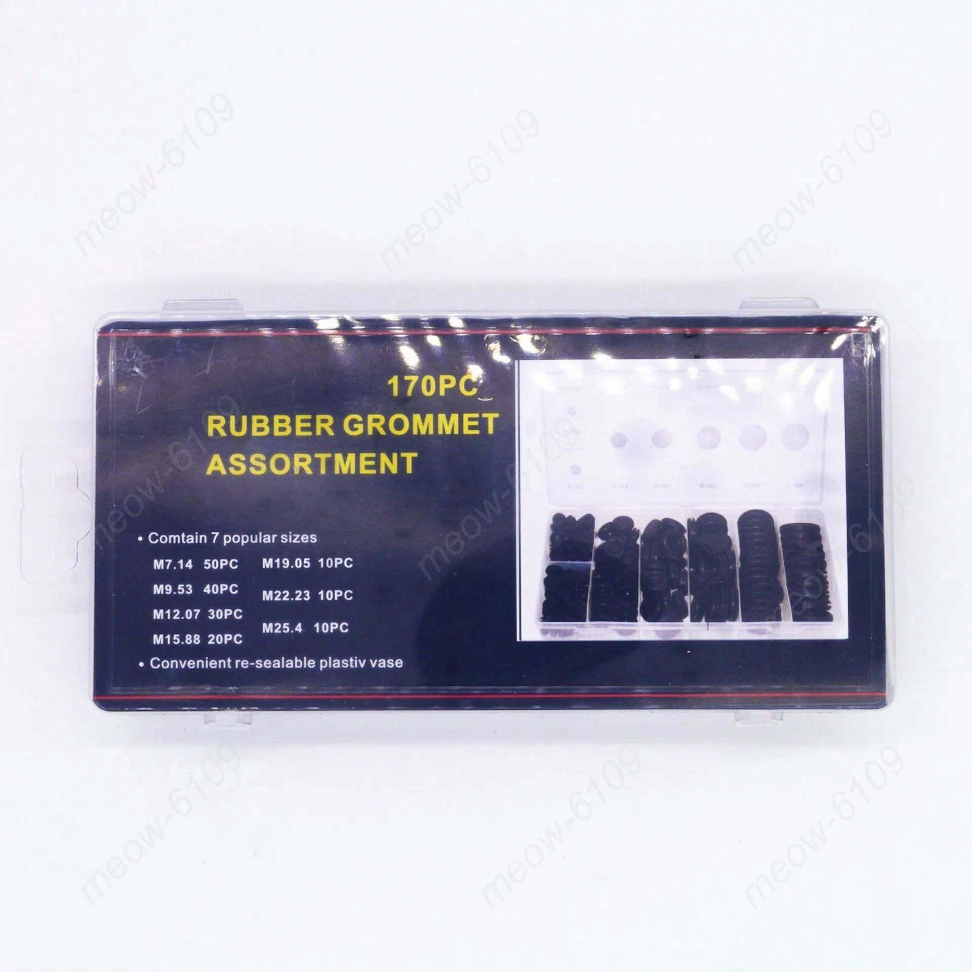 CIRCLE- 170Pc Rubber Grommet Electrical Wiring Firewall Hole Plug Gasket Assortment Kit