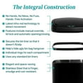 thumbnail image 4 of Kitchen Trash Can 13 Gallon Garbage Can, Sensor Trash Can Touchless Stainless Steel Trash Can, Brushed Dustbin 50 Liter Motion Trash Bin Metal Waste Bin with Lid for Home Bathroom Offic, Black, 4 of 7