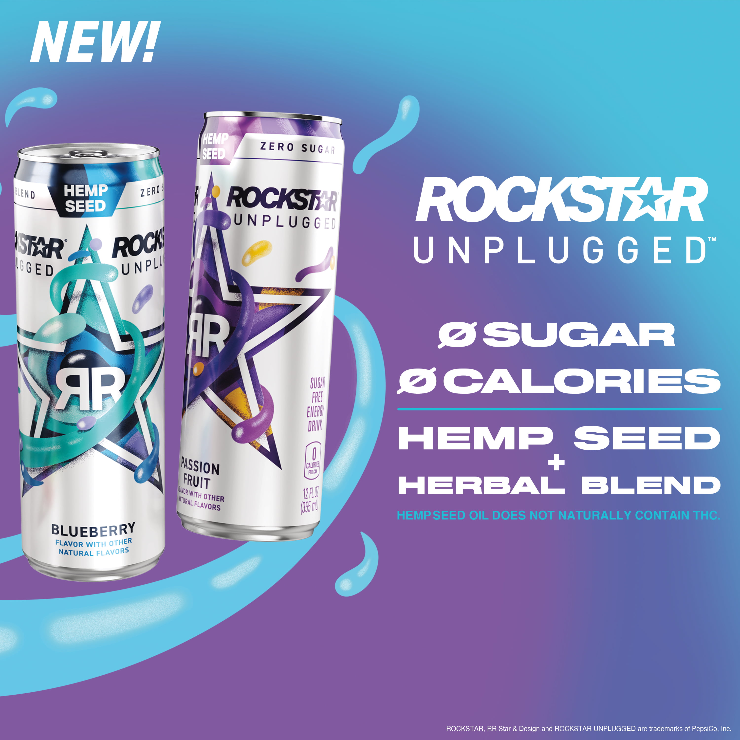 Rockstar Unplugged Energy Drink, 3 Flavor Variety Pack, 12 oz, 12 count ...