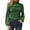 Army Green, variant on Black and Friday Clothing Sales Idoravan Slim Fit Women Long Sleeve T-shirt Basie Tees,Women Casual Solid Color Long Lantern Sleeve High Collar Pleated Slim T-Shirt Black S