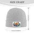 thumbnail image 3 of ZICANCN Flower Lily Bud Knit Beanie Hat, Winter Cap Soft Warm Classic Hats for Men Women, Gray, 3 of 8