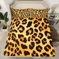 thumbnail image 2 of Manfei Wild Cheetah Pattern Twin Sheet Sets,Black Brown Twin Fitted Sheet,Leopard Print Flat Sheet For Child,Super Cozy Room Decor,3pcs, 2 of 7